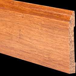 Prefinished Carbonized Strand Bamboo 1/2 in thick x 3.5 in wide x 6 ft Length Baseboard